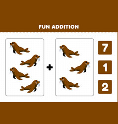 Education Game For Children Fun Addition By Count