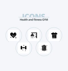 Gym Glyph Icon Pack 5 Design Love