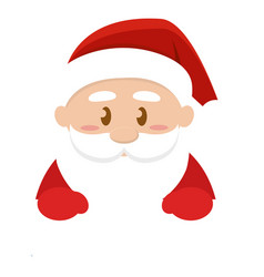 Isolated Christmas Santa Claus Avatar Sketch Icon