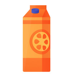 Orange Juice Box - Modern Flat Design Style Single