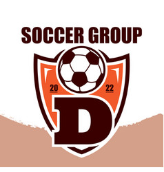 Letter D Soccer Team Logo Design Template