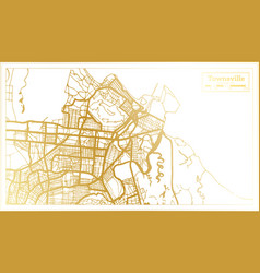 Townsville Australia City Map In Retro Style