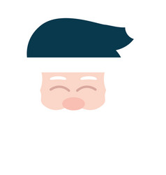 Isolated Christmas Santa Claus Avatar Sketch Icon