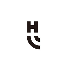 Letter Ht Th H T Outline Geometric Symbol Simple