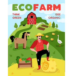 Organic Farm Poster Composition