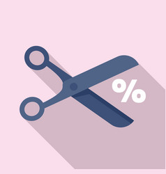 Scissors Price Cut Icon Flat Style