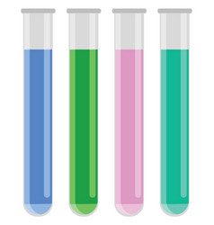 Small Test Tubes On A White Background