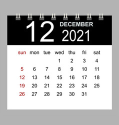 Business Calendar 2021 December Notebook