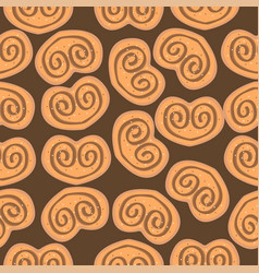 Cinnamon Bun Seamless Pattern Sweet Roll