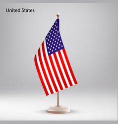 Flag Of United States Hanging On A Stand