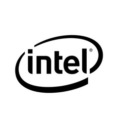 Intel Brand Logo Symbol Black Design Software