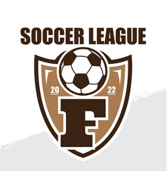 Letter F Soccer Team Logo Design Template