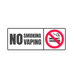 No Smoking No Vaping Sign