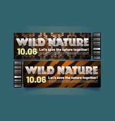 Wild Nature Conservation Concept Tickets