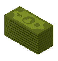 Dollar stack icon isometric style Royalty Free Vector Image