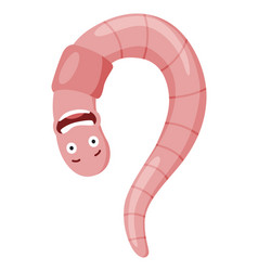 Funny Worm Pink Crawler Scared Earth Worm