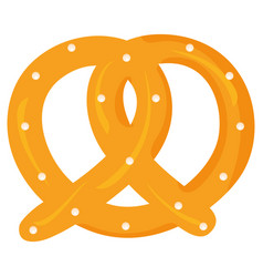 Isolated Golden Colored German Pretzel Icon