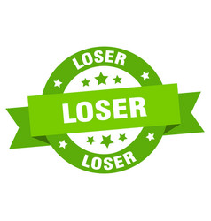 Loser Round Ribbon Isolated Label Sign