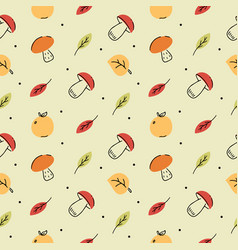 Simple Seamless Pattern With Forest Elements