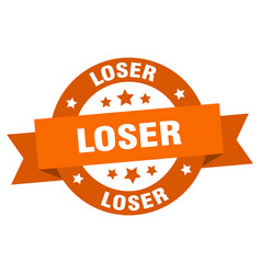 Loser Round Ribbon Isolated Label Sign