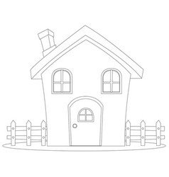 Simple Line Drawing Of A Quaint House