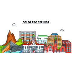 Colorado Springs United States Flat Landmarks