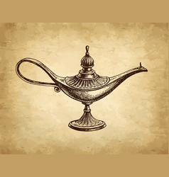 Islamic Oil Lamp Etching