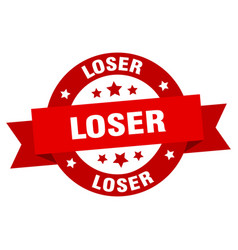 Loser Round Ribbon Isolated Label Sign