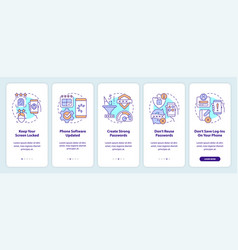 Smartphone Security Tips Onboarding Mobile App