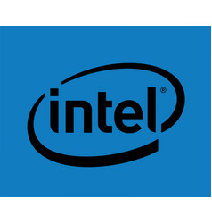 Intel Brand Logo Symbol Blue And Black Design