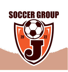 Letter J Soccer Team Logo Design Template