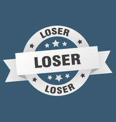 Loser Round Ribbon Isolated Label Sign