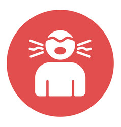 Novel Coronavirus Symptoms Dry Cough Glyph Icon