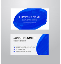 Twosided Business Card Template Blue Paint