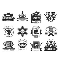 Wild West Logo Western American Cowboy Badges