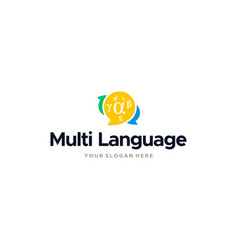 Modern Multi Language Chat Alphabet Logo Design