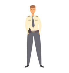 Private Guard Icon Cartoon Officer Job