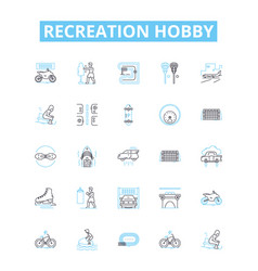 Recreation Hobby Line Icons Set Sporting