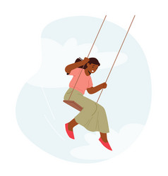 Black Female Character Swinging Woman Gracefully