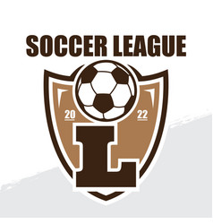 Letter L Soccer Team Logo Design Template