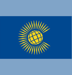 Flag Of The Commonwealth Of Nations Gold Globe