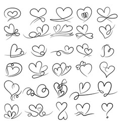 Heart Shape Line Art Free Hand