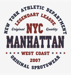 T-shirt Stamp Graphic New York Sport Wear