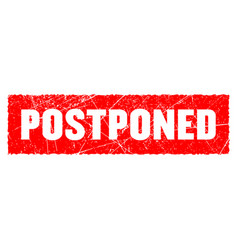 Event Is Postponed Banner Isolated On White