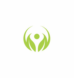 Leaf People Logo Design Organic Logo Symbol