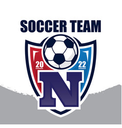 Letter N Soccer Team Logo Design Template