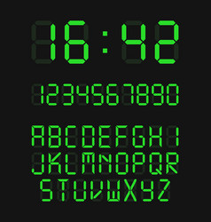 Digital Clock Number Set