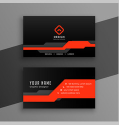 Geometric Red And Black Business Card Design