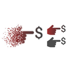 Broken Pixelated Halftone Dollar Index Icon