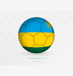 Football Ball With Rwanda Flag Pattern Soccer